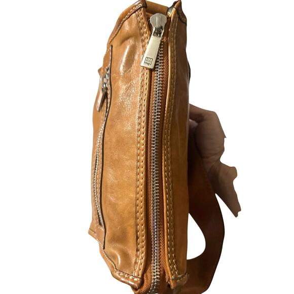 Michael Kors Vintage Leather Minimal Hobo Shoulder Bag single-strap side pockets - Picture 6 of 14